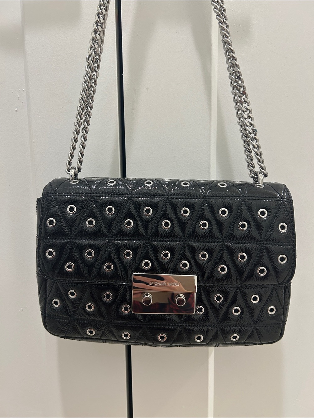 Michael Kors (NWT) Sloan Grommet Large Quilted Leather Shoulder Bag